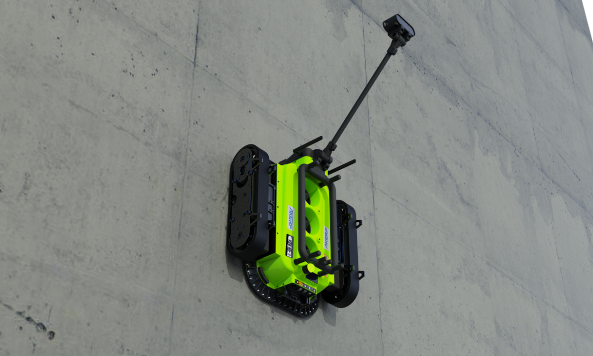 Multi-functional AI+ wall climbing inspection robot